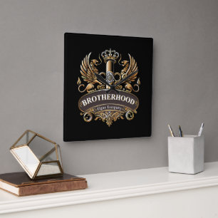 Horloge Carrée Compagnie de cigares Brotherhood
