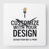 Horloge Carrée Company Branded Custom Minimalist Personalized   (Recto)