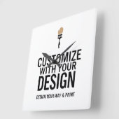 Horloge Carrée Company Branded Custom Minimalist Personalized   (Angle)