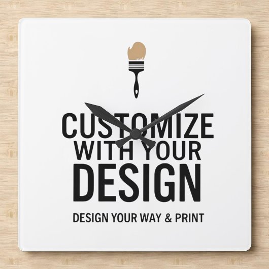 Horloge Carrée Company Branded Custom Minimalist Personalized  