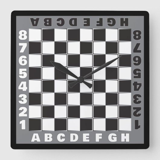 Horloge Carrée compétition d'échiquier (Recto)