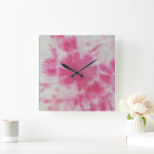 Horloge Carrée Composition de teinture de type #6 par Michael Mof (Maison)