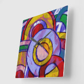 Horloge Carrée Composition nº 19 de Michael Moffa (Angle)