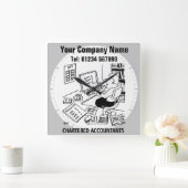 Horloge Carrée Comptable agréé Vérificateur Services comptables (Maison)