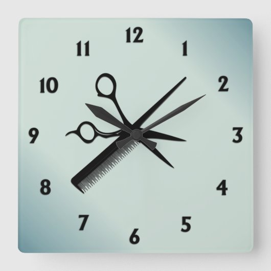 Horloge Carrée Concepteur de beauté vert (Recto)