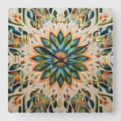 Horloge Carrée Conception abstraite composée (Recto)