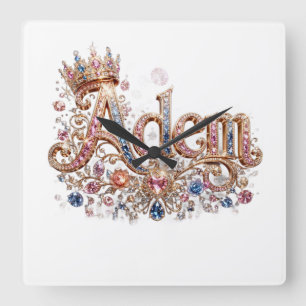 Horloge Carrée Conception Adam de style royal