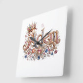 Horloge Carrée Conception Adam de style royal (Angle)