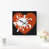 Horloge Carrée Conception Africaine D'Un Mur Moderne De L'Amour R (Maison)