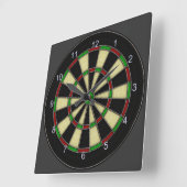 Horloge Carrée Conception classique de Cible de flechettes, (Angle)