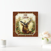 Horloge Carrée Conception de la Coupe de Bois (Maison)