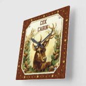 Horloge Carrée Conception de la Coupe de Bois (Angle)