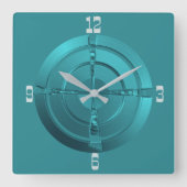 Horloge Carrée Conception de l'espace atmosphérique dans une horl (Recto)