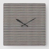 Horloge Carrée Conception de motif de texture zigzag abstrait 131 (Recto)