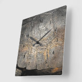 Horloge Carrée Conception d'écaille de Gopher (Angle)