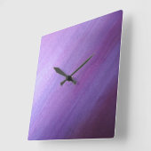 Horloge Carrée Conception diagonale violette (Angle)
