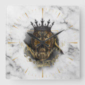 Horloge Carrée Conception du commerce de l'Imaginaire | Btc Crypt (Recto)