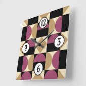 Horloge Carrée Conception géométrique du style rétro de la mi-ann (Angle)