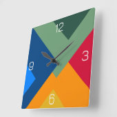 Horloge Carrée Conception géométrique multi-couches Solide plusie (Angle)