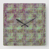 Horloge Carrée Conception moderne abstraite de motif numérique 12 (Recto)