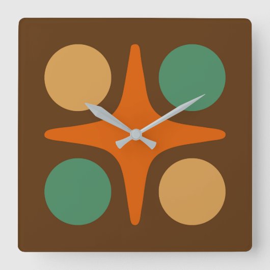 Horloge Carrée Conception moderne de démarrage géométrique du mil (Recto)