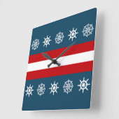 Horloge Carrée Conception orientée nautique (Angle)