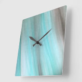 Horloge Carrée Conception Verticale turquoise Et Grise (Angle)