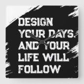 Horloge Carrée Concevez vos jours... (Recto)