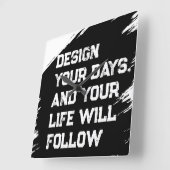 Horloge Carrée Concevez vos jours... (Angle)