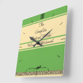 Horloge Carrée Concevez votre propre couverture de livre rétro Ti (Angle)