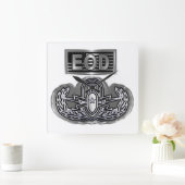 Horloge Carrée Conçu de manière unique Commémoratif EOD Senior (Maison)