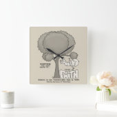 Horloge Carrée Confiance dans la foi (Maison)