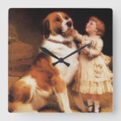 Horloge Carrée Confiance de Charles Burton Barber, Saint Bernard (Recto)