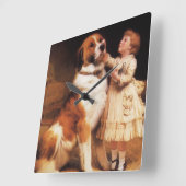 Horloge Carrée Confiance de Charles Burton Barber, Saint Bernard (Angle)