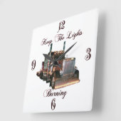 Horloge Carrée Conservez le soleil (Angle)