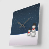 Horloge Carrée Constellation des motoneiges (Angle)