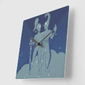 Horloge Carrée Constellation jumelle Gemini Astrologie zodiaque V (Angle)