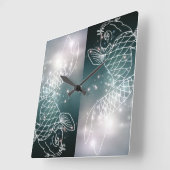 Horloge Carrée constellation zodiac astrology zodiac pisces (Angle)
