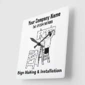 Horloge Carrée Constructeurs de panneaux de signalisation et d'in (Angle)