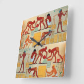 HORLOGE CARRÉE CONSTRUCTION ARCHITECTURALE D'ÉGYPTE ANTIQUE (Angle)