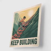 Horloge Carrée Continuer à construire (Angle)