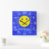 Horloge Carrée Continuez à sourire (Maison)