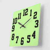 Horloge Carrée Contraste élevé Grandes Nombres Facile à Lire (Angle)