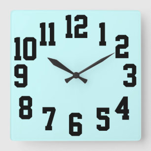 Horloge Carrée Contraste élevé grands chiffres facile à lire