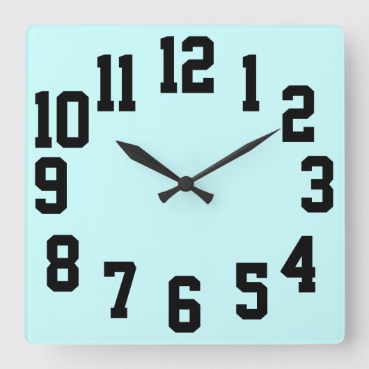 Horloge Carrée Contraste élevé grands chiffres facile à lire (Recto)
