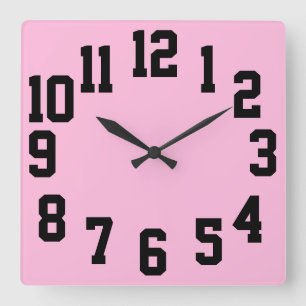 Horloge Carrée Contraste élevé Grands nombres Facile à lire