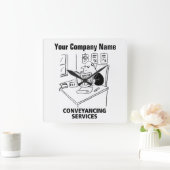 Horloge Carrée Conveyancing Services Dessin animé (Maison)