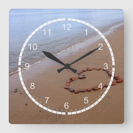 Horloge Carrée Cool custom wall clocks (Recto)