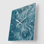 Horloge Carrée Cool Peint Grain Grain Knot Texture (Angle)