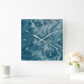 Horloge Carrée Cool Peint Grain Grain Knot Texture (Maison)